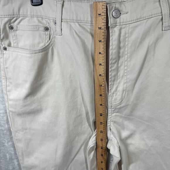 Lucky Brand NEW Mens Pants 410 Athletic Straight 38X30 Beige Stretch Zipper Logo - Picture 8 of 15
